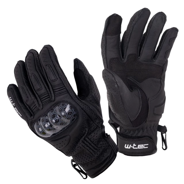 Moto rukavice W-TEC Binaluck - černá - černá