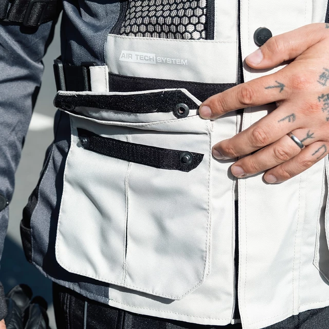 Pánská touringová moto bunda BOS Maximum - Gray
