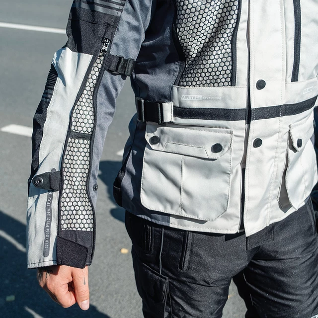 Pánská touringová moto bunda BOS Maximum - Gray