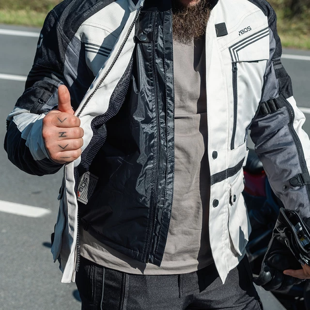 Pánská touringová moto bunda BOS Maximum - Gray