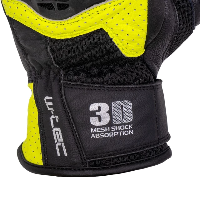 Moto rukavice W-TEC Janstur - černá-fluo
