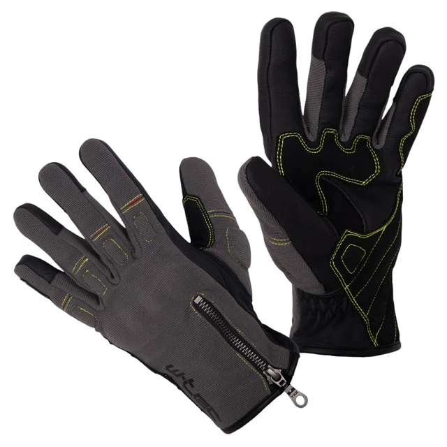 Letní moto rukavice W-TEC Wavniko - šedá - šedá