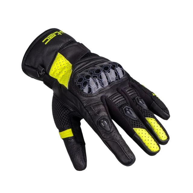Moto rukavice W-TEC Kudavo - černá-fluo