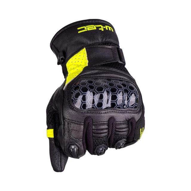 Moto rukavice W-TEC Kudavo - černá-fluo
