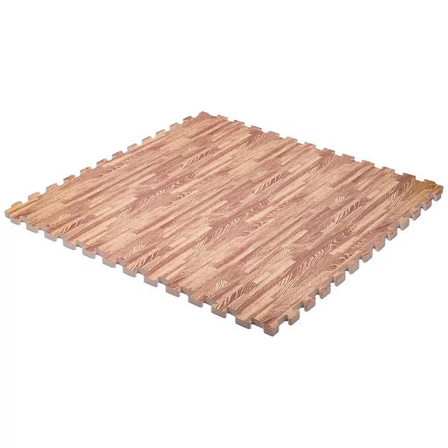 Puzzle tatami podložka inSPORTline Zemalpro 100x100x2 cm - motiv dřeva