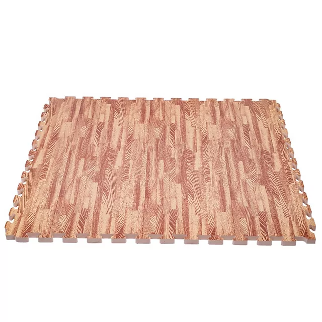 Puzzle tatami podložka inSPORTline Zemalpro 100x100x2 cm - motiv dřeva