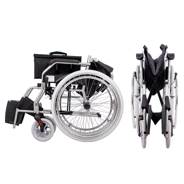 Mechanický skládací invalidní vozík inSPORTline Jakesully odlehčený se světlými koly • 13kg • do 100kg