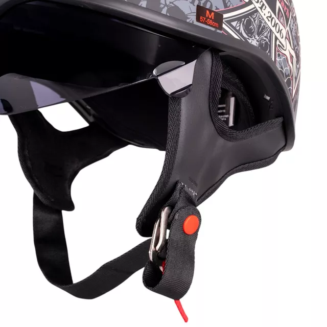 Moto přilba W-TEC Black Heart V535 Cross Skull