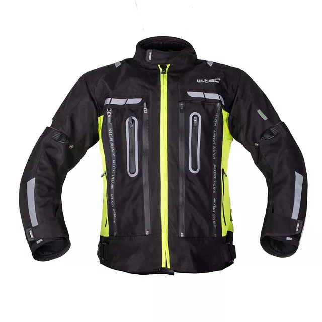 Moto bunda W-TEC Gelnair EVO - černá-fluo