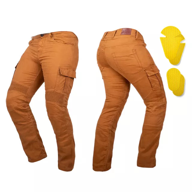 Moto jeansy W-TEC Wallbridge Caramel - karamelová - karamelová