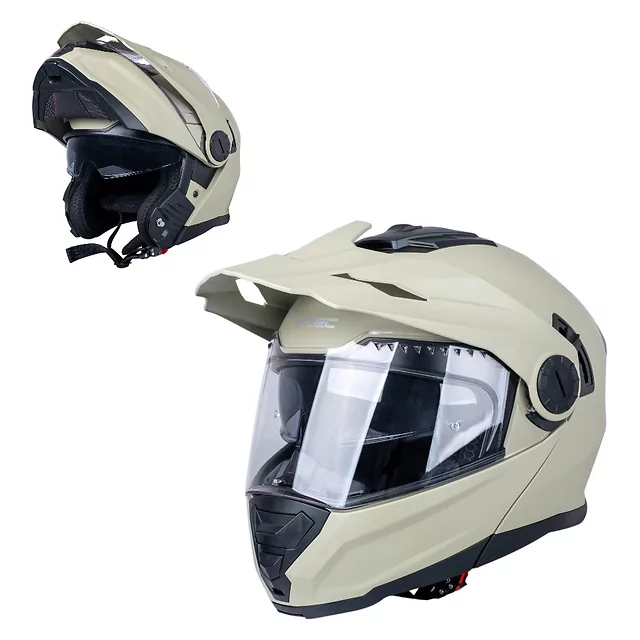 Výklopná enduro přilba W-TEC Biscaia P/J - béžová matná