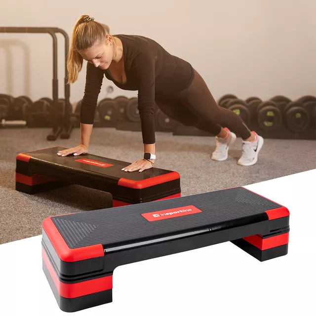 Aerobic step inSPORTline AS250 - černá - černo-červená
