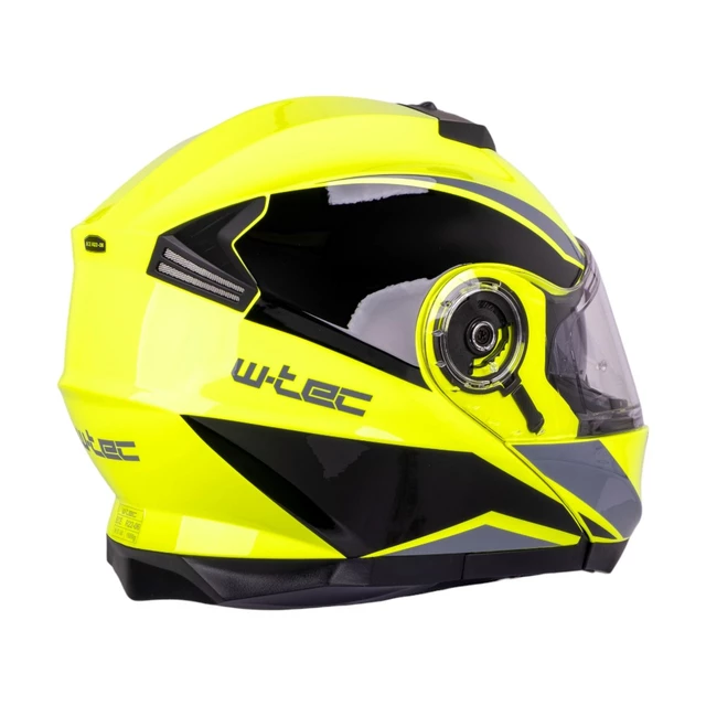 Výklopná přilba W-TEC Banelmeda - černá-fluo žlutá