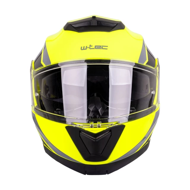Výklopná přilba W-TEC Banelmeda - černá-fluo žlutá
