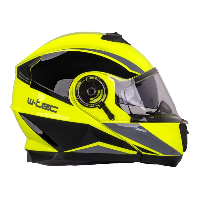 Výklopná přilba W-TEC Banelmeda - černá-fluo žlutá