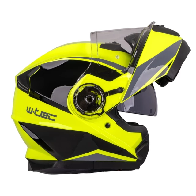 Výklopná přilba W-TEC Banelmeda - černá-fluo žlutá
