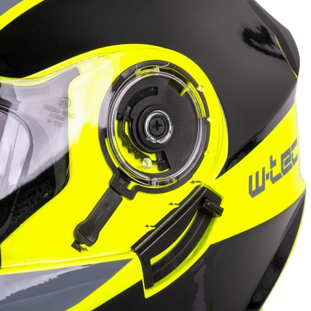 Výklopná přilba W-TEC Banelmeda - černá-fluo žlutá