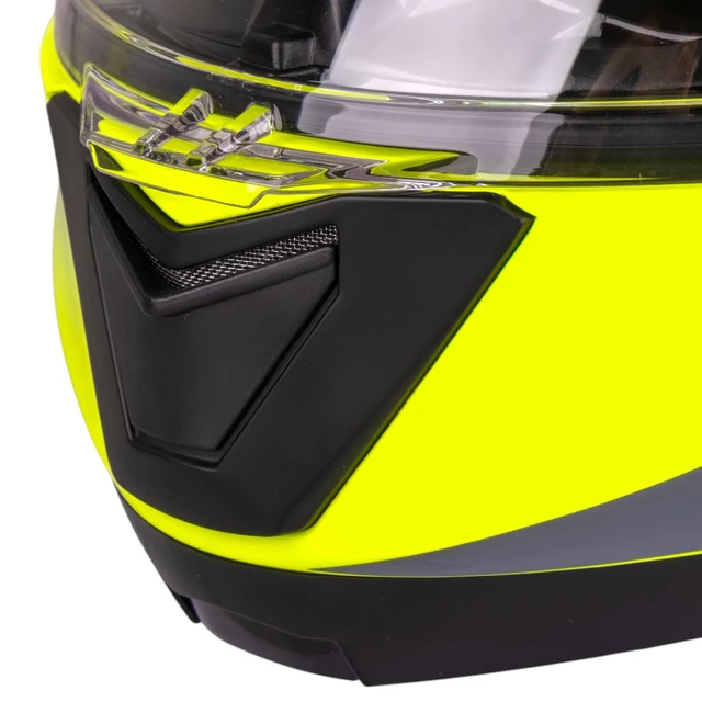 Výklopná přilba W-TEC Banelmeda - černá-fluo žlutá