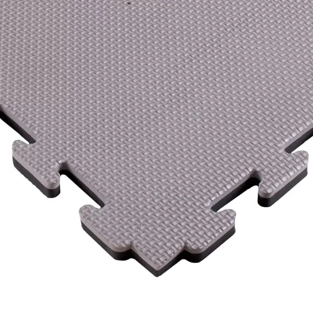 Puzzle tatami podložka inSPORTline Sazegul 100x100x2 cm - šedo-černá, vzor 5 proužků