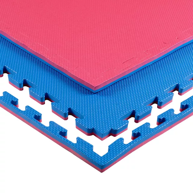 Puzzle tatami podložka inSPORTline Sazegul 100x100x2 cm - šedo-černá, vzor 5 proužků