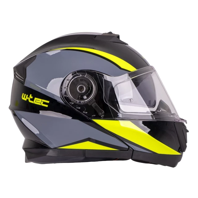 Výklopná přilba W-TEC Banelmeda - černá-fluo žlutá