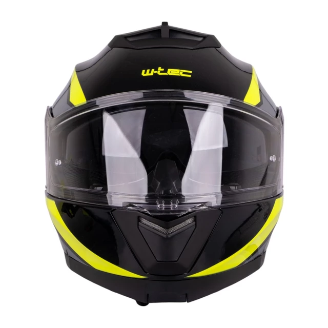 Výklopná přilba W-TEC Banelmeda - černá-fluo žlutá