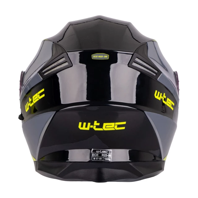 Výklopná přilba W-TEC Banelmeda - černá-fluo žlutá