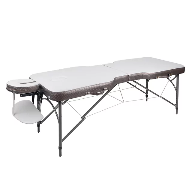 Masérské lehátko inSPORTline Kiyora 186x70x62,5-85,5 cm 2-dílné hliníkové