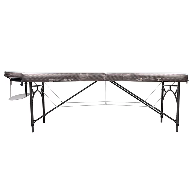Masérské lehátko inSPORTline Kiyora 186x70x62,5-85,5 cm 2-dílné hliníkové