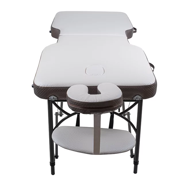 Masérské lehátko inSPORTline Kiyora 186x70x62,5-85,5 cm 2-dílné hliníkové