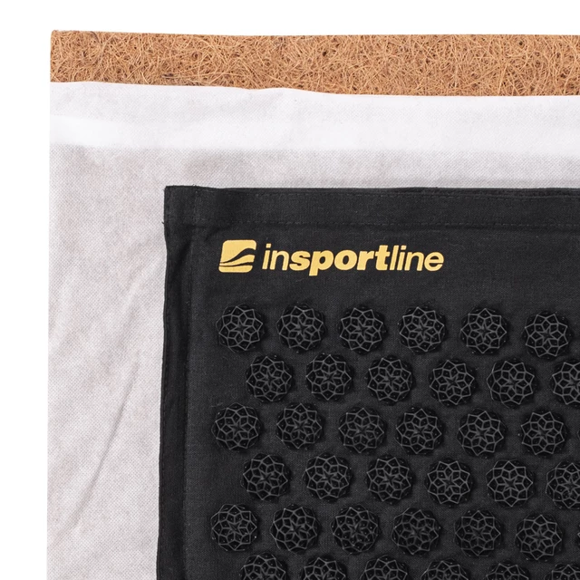 Akupresurní podložka a polštář inSPORTline EcoSpike - černo-zlatá