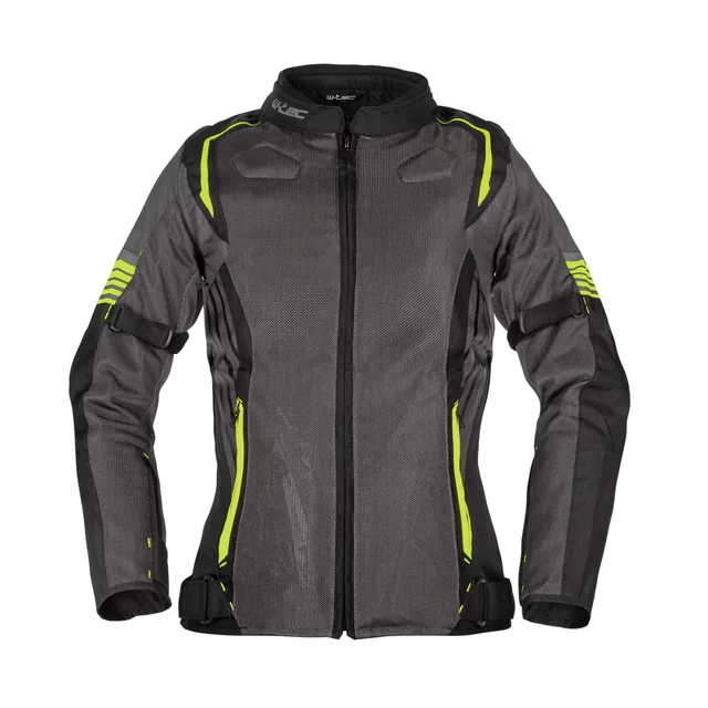 Dámská letní moto bunda W-TEC Jelsa - šedá-fluo