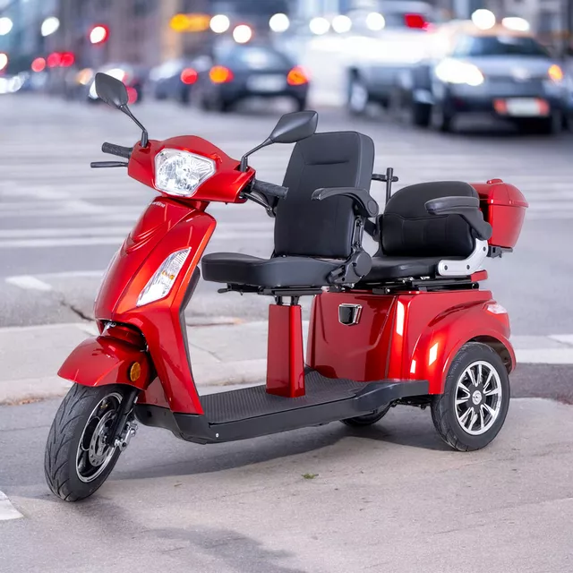 Elektrický tříkolový vozík inSPORTline Zorica Duo dvoumístný • 25km/h • až 40km dojezd • bez řidičáku