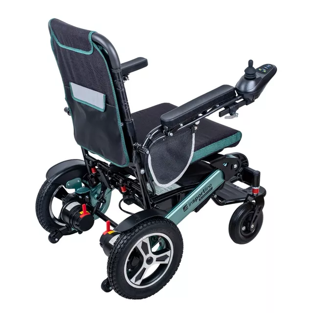 Elektrický invalidní vozík inSPORTline Hawkie Basic II • 500W • 27,75kg • do 130kg • až 24km dojezd - zelená