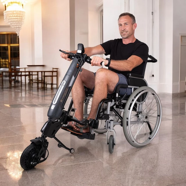 Přídavný elektrický pohon pro invalidní vozíky inSPORTline Oppatia - 2.jakost