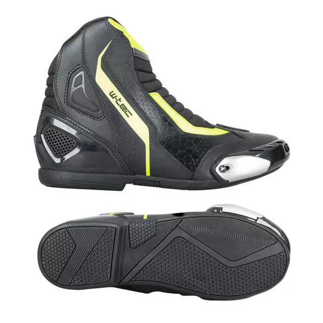 Moto boty W-TEC GlamCE - černá-fluo žlutá