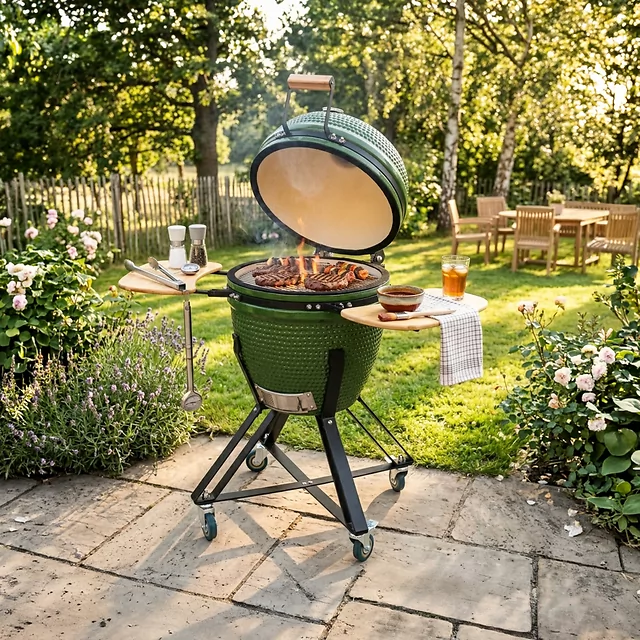 Keramický kamado gril inSPORTline Pyrexo 18" - 2.jakost