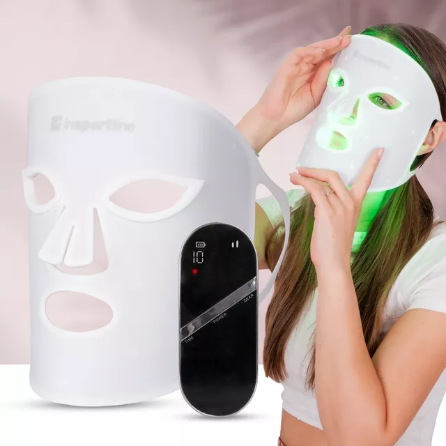 Nabíjecí silikonová ošetřující LED maska inSPORTline Santorina, USB