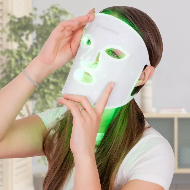 Nabíjecí silikonová ošetřující LED maska inSPORTline Santorina, USB