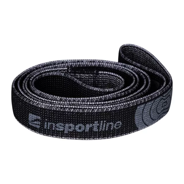 Posilovací guma inSPORTline Rand XXX Strong 208x3,3 cm / 17 kg - černá