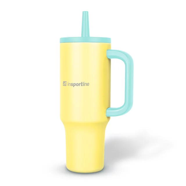 Termohrnek inSPORTline Cocoanna 1200 ml - kávová - žluto-zelená