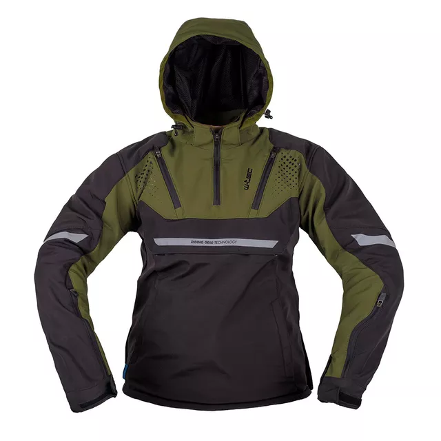 Pánská softshellová moto bunda W-TEC Annorack - khaki-černá - khaki-černá