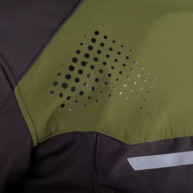 Pánská softshellová moto bunda W-TEC Annorack - khaki-černá