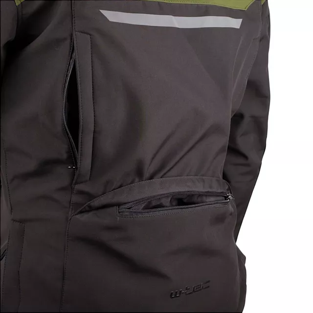 Pánská softshellová moto bunda W-TEC Annorack - khaki-černá