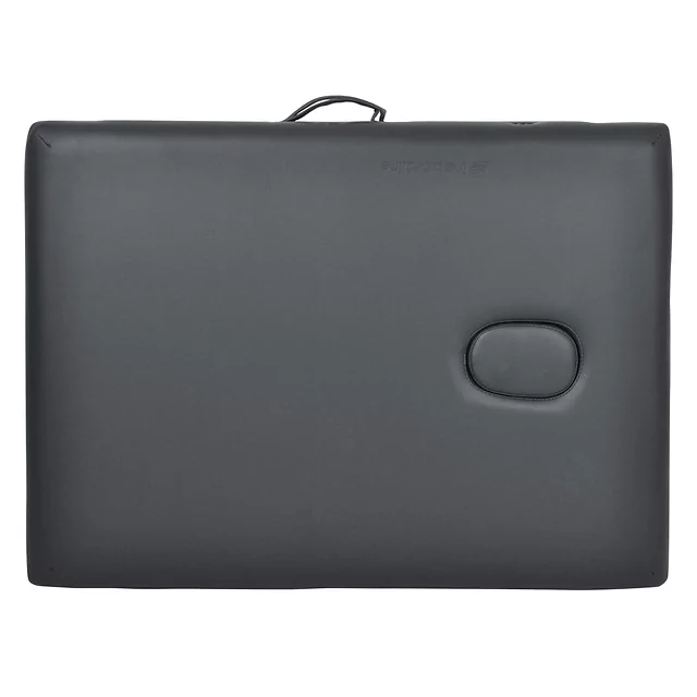 Masérské lehátko inSPORTline Orashi 186x60x62,5-85,5 cm 2-dílné dřevěné - 2.jakost - černá