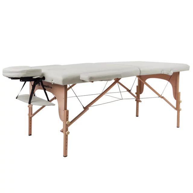 Masérské lehátko inSPORTline Orashi 186x60x62,5-85,5 cm 2-dílné dřevěné - 2.jakost - černá