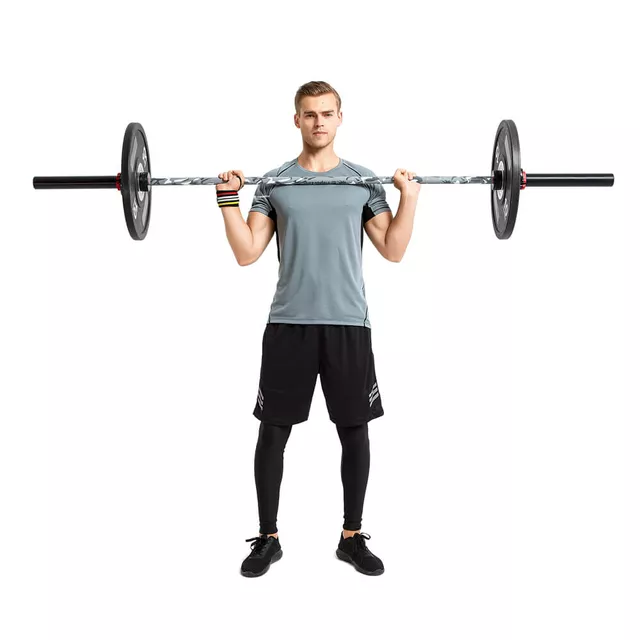 Vzpěračská tyč s ložisky inSPORTline OLYMPIC OB-86 PCMC 220cm/50mm • 20kg • do 675kg • bez objímek