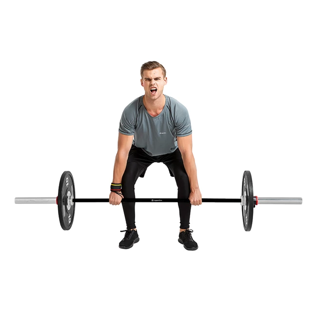Vzpěračská tyč s ložisky inSPORTline OLYMPIC OB-86 MTBH4 220cm/50mm • 20kg • do 450kg • bez objímek