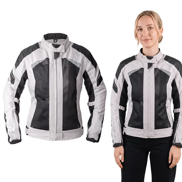 Dámská letní textilní moto bunda BOS Aylin - 2.jakost - Silver Grey