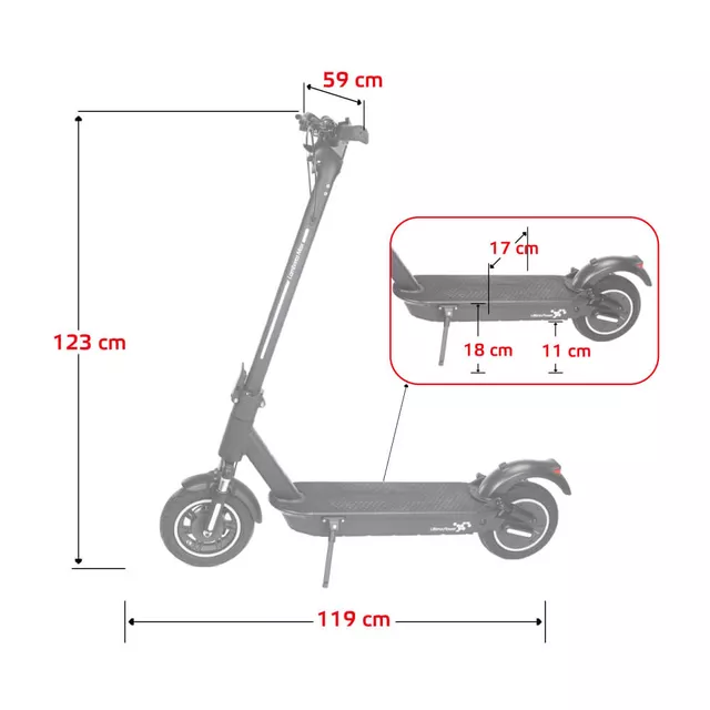 Elektrická koloběžka W-TEC Lambreto Max 10" - 2.jakost